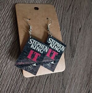 Stephen King 'IT' Book Cover Earrings